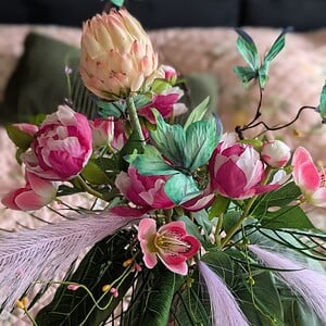 Blush zijden boeket