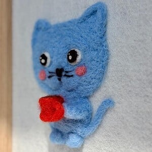 Coffee kitty - een uniek werk in wol