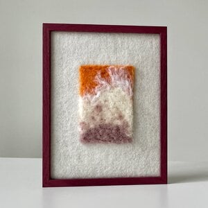 Coral XIII - unieke handgemaakte wanddecoratie in wol