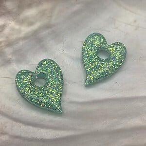 Epoxy hangers voor creolen - hartpunt - diverse varianten beschikbaar