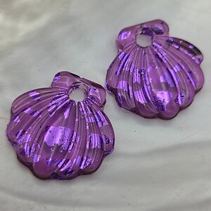 Epoxy hangers voor creolen - schelp klein - meerdere varianten beschikbaar