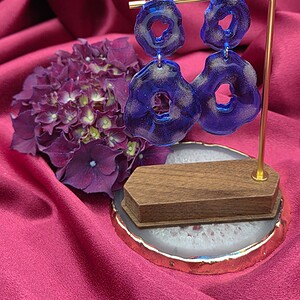 Epoxy oorbellen - blauw