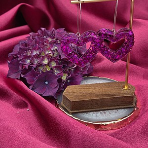 Epoxy oorbellen 'hart open'