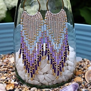 Festival Fringeoorbellen met Gouden Ring | Lilac Dreams