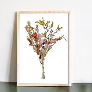 Flower Bouquet – botanische poster met droogbloemen