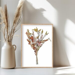 Flower Bouquet – botanische poster met droogbloemen