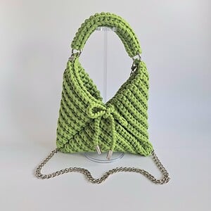 Gehaakte crossbody tas | Appelgroen