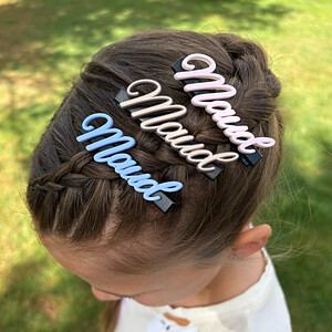 Haarclip met naam (gepersonaliseerd)