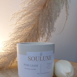 Handgemaakte cocosoy kaars - PURE LIGHT