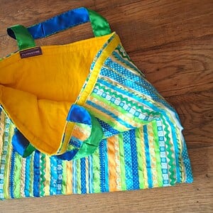 Handgemaakte patchwork tas – kleurrijk & uniek