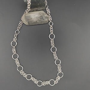 Handgemaakte Zilveren 'Byzantine' Schakelketting