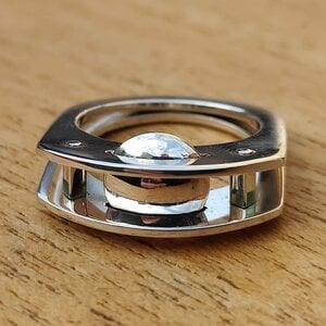 Handgemaakte Zilveren 'Portal' Design Ring