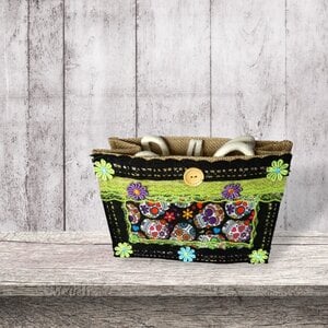 Jutetas 'Viva Calavera' – uniek handgemaakt met kleurrijk Mexicaans design