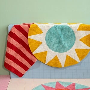 Kitsch Kitchen badmat soleil rond blauw