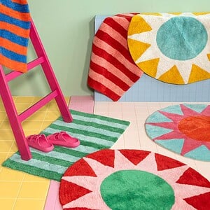 Kitsch Kitchen badmat soleil rond rood