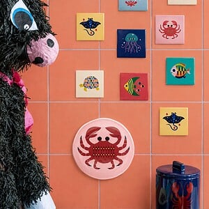 Kitsch Kitchen tegeltje Sealife flyfish