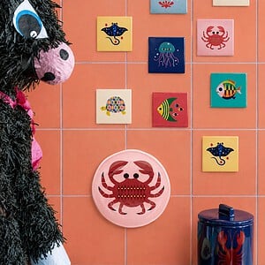 Kitsch Kitchen tegeltje Sealife krab