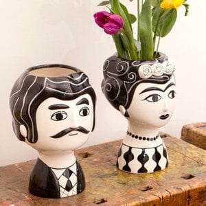 Kitsch Kitchen vaas Carlos z/w