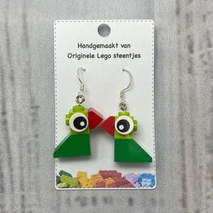 LEGO oorbellen Vogeltjes - groen