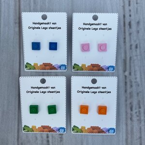 LEGO oorknopjes 4daagse kleuren Nijmegen 💙💗💚🧡