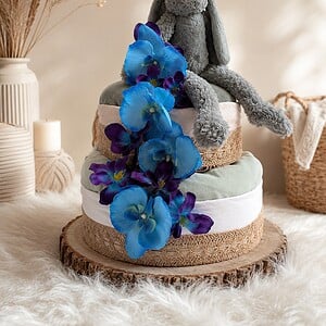 Luxe Luiertaart happy horse orchideeën