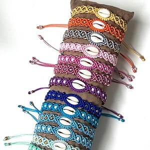 Macrame schelp-armband diverse