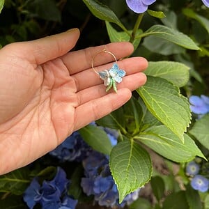 Micro Gehaakte Hortensia Oorringen Oorbellenj