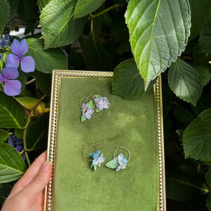 Micro Gehaakte Hortensia Oorringen Oorbellenj