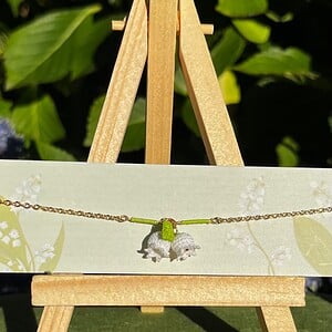Micro gehaakte lelietje-van-dalen ketting
