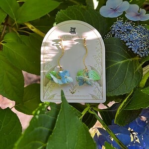 Microgehaakte Hortensia Cluster Oorbellen