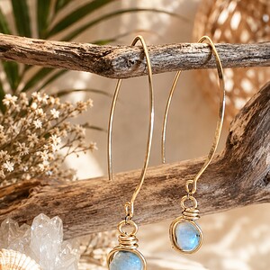 Oorhangers met Larimar