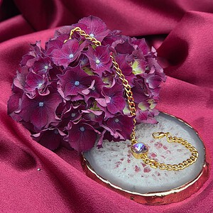 RVS armband ingelegd met Oostenrijks kristal - Goud