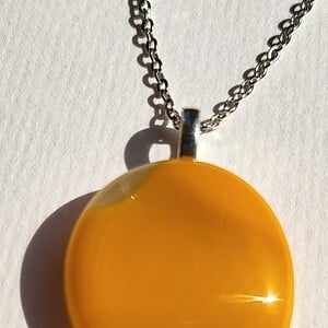 RVS ketting met uniek "Zon" glas hanger
