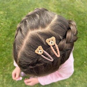 Set haarspelden beren / diverse kleuren (naturel en mat)
