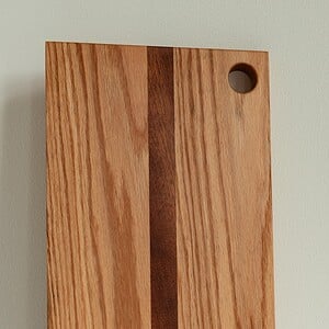 Snijplank in de combinatie rood eiken / mahonie