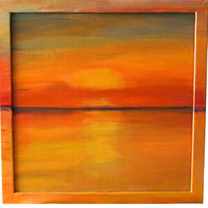 Sunset orange sky
