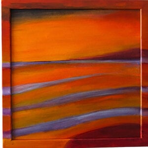 Sunset purple waves