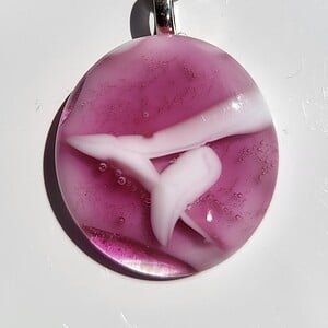 Uniek "cherry blossom" glasfusing hanger