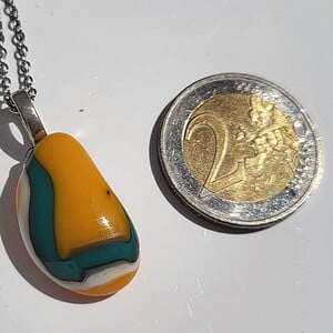 Uniek "Golden Tide 003" glasfusing hanger