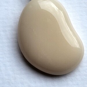 RVS ketting met uniek "Roze Boon" glasfusing hanger