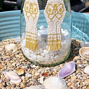 Vlinder oorbellen – Butterfly Whisper | Handgemaakte fringe oorbellen