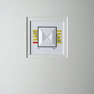 Abstract geometrische gemengde techniek