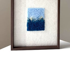 Blue Mountain - unieke handgemaakte wanddecoratie in wol