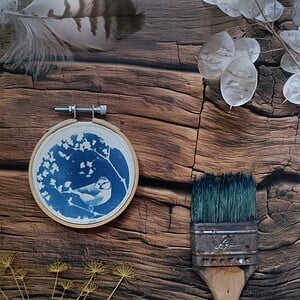 Botanische cyanotype print 'Bluebird' 2