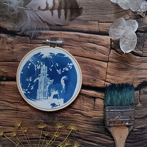 Botanische cyanotype print 'Drikus en de Dom' 3