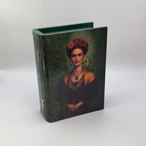 Handgedecoreerd houten kistje in boekvorm ‘Frida Kahlo’