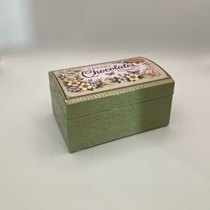 Handgedecoreerde bamboe bewaardoos ‘Chocolate’