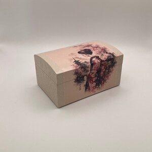 Handgedecoreerde bamboe sieradendoos met Geisha