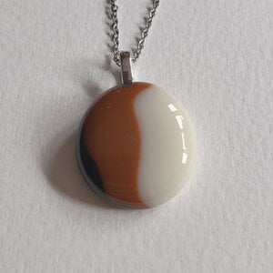 Klei Gloed - RVS ketting met uniek glas hanger