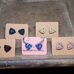 kralenoorbellen mini-studs - diverse kleuren